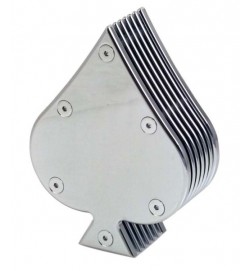 Air cleaner, chrome T6 billet aluminum Multi Layer Spade style, fits CV carb, CV fuel injection