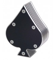 Air cleaner, Black T6 billet aluminum Multi Layer Spade style, fits CV carb, CV fuel injection